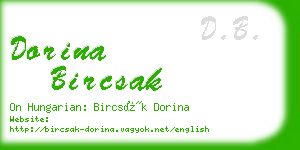 dorina bircsak business card